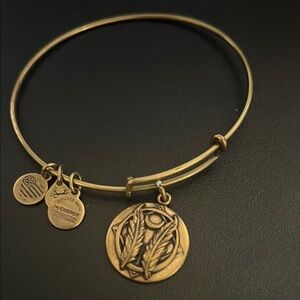 Alex and Ani Godspeed Feather "My Path Is Blessed" expandable Bangle